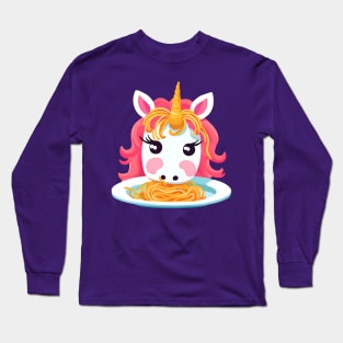 Yummy Yummy Spaghetti Unicorn Long Sleeve T-Shirt